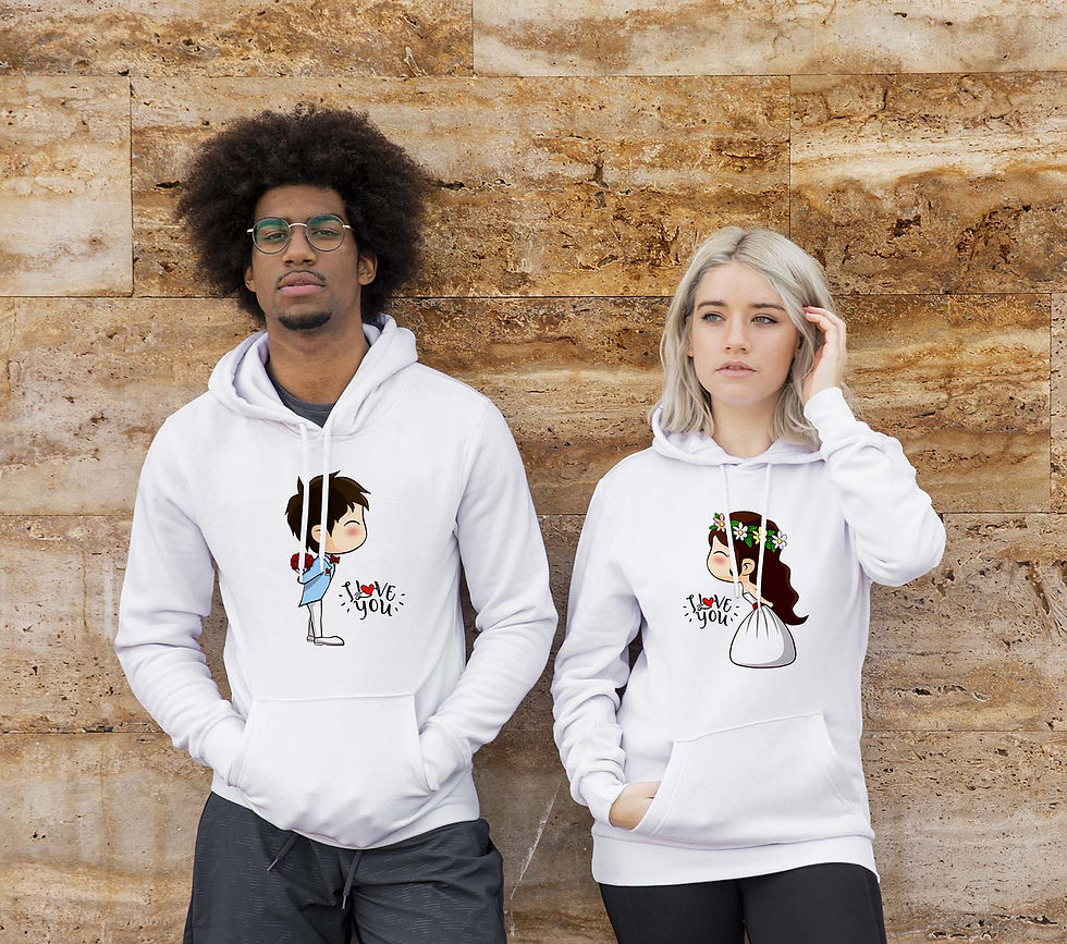 Love Propose Cartoon Couple Hoodie, Buy matching Couple Hoodies @99tshirts.i