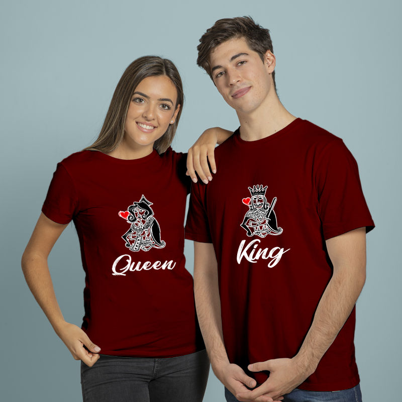Thumbnail: King and Queen Couple T shirts, Buy matching Couple t shirts buy now