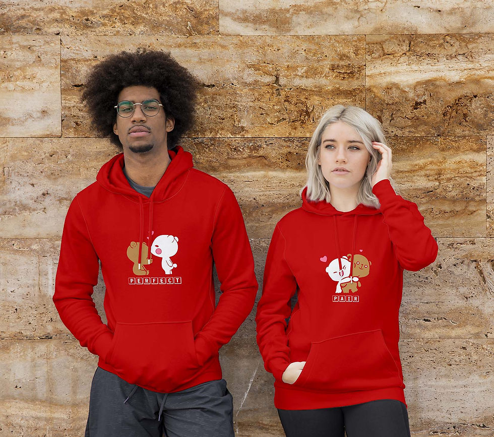 Pair Perfect Couple Hoodies, Buy matching Couple Hoodies @ 99tshirt.in
