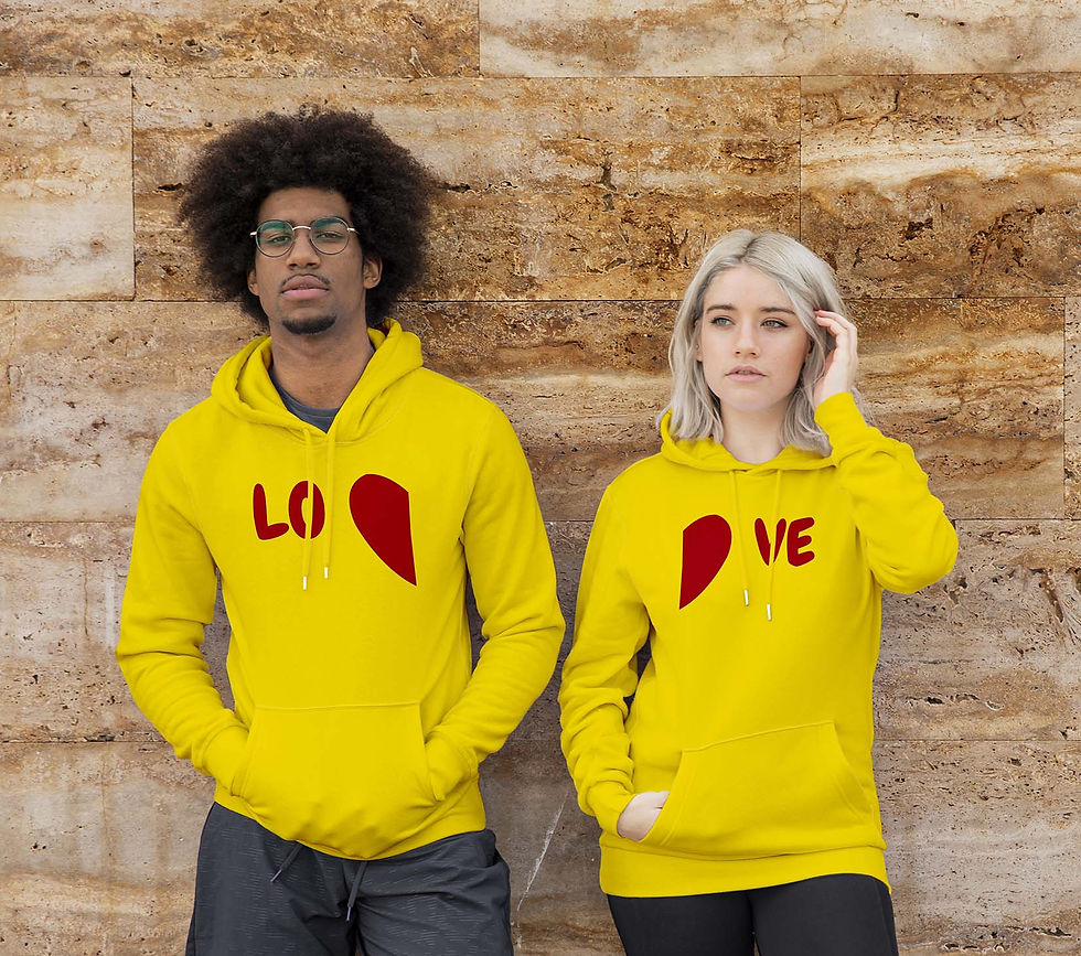 Love Heart Shape Couple Hoodie, Buy matching Couple Hoodies @99tshirts.in