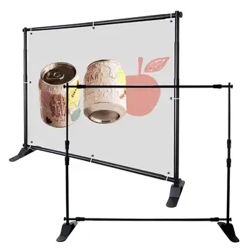 8ft adjustable telescopic banner stand backdrop stand for trade show advertising