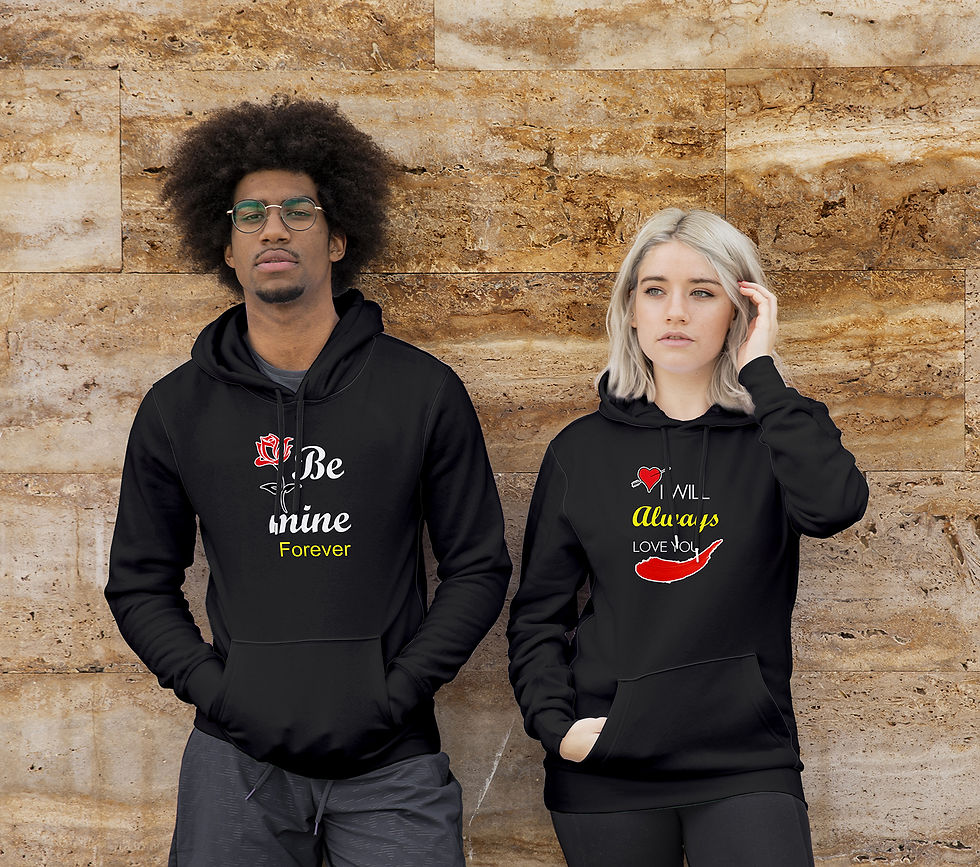Thumbnail: Be Mine Forever I Will Always Love you - Buy Couple Hoodies @ 99tshirt.in
