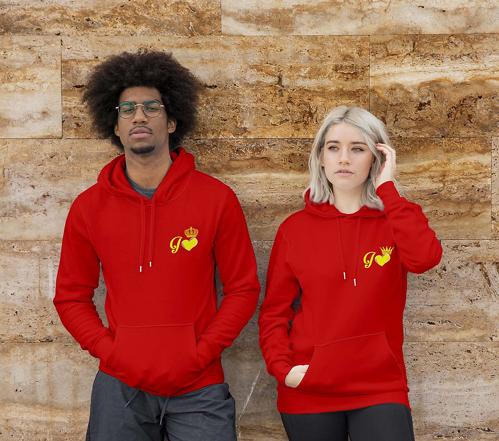 Thumbnail: I Love King I Love Queen Couple Hoodie, Buy matching Couple Hoo