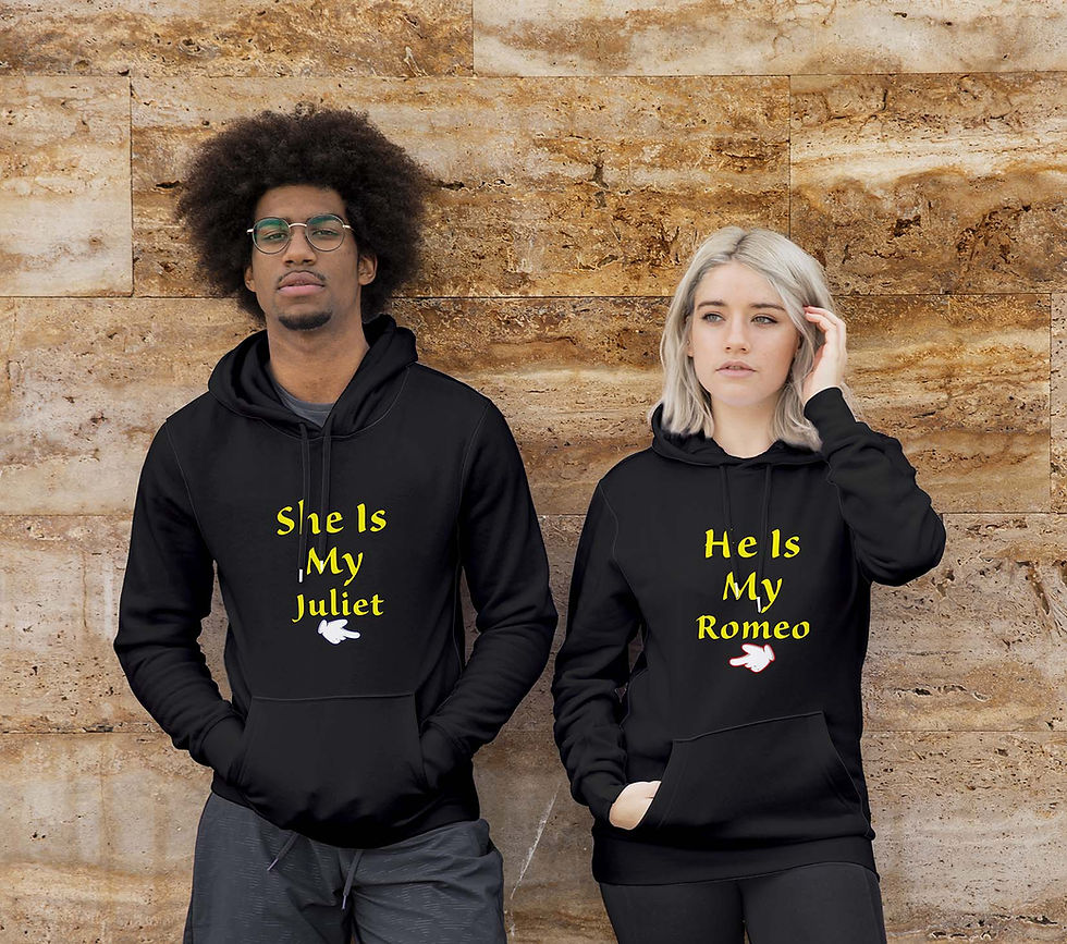 Thumbnail: She is my Juliet He is my Romeo Couple Hoodies, Buy matching Couple Hoodie