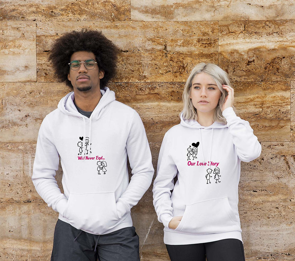 Will Never End Our Love Story Couple Hoodie, Buy matching Couple Hoodies