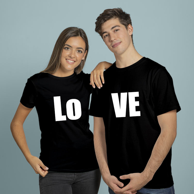 Thumbnail: Love couple t shirts, Buy matching Couple t shirts buy now