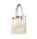 Thumbnail: White cotton tote bag with calabash prints