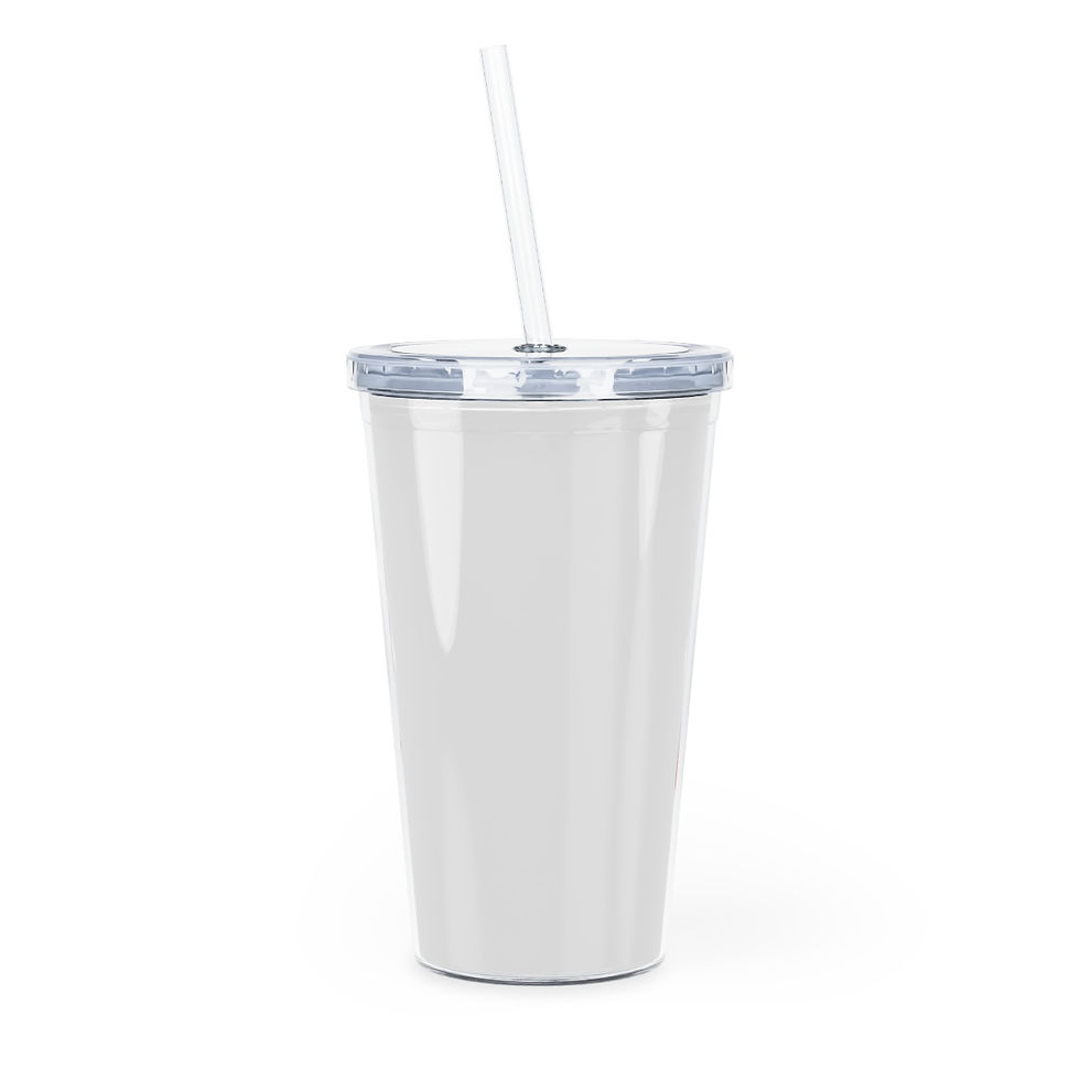 Thumbnail: Plastic Tumbler with Straw