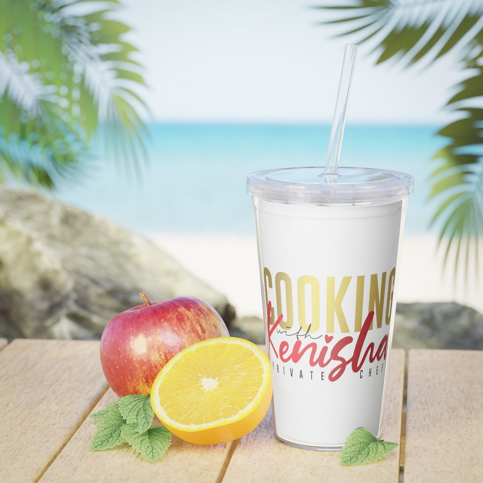 Thumbnail: Plastic Tumbler with Straw