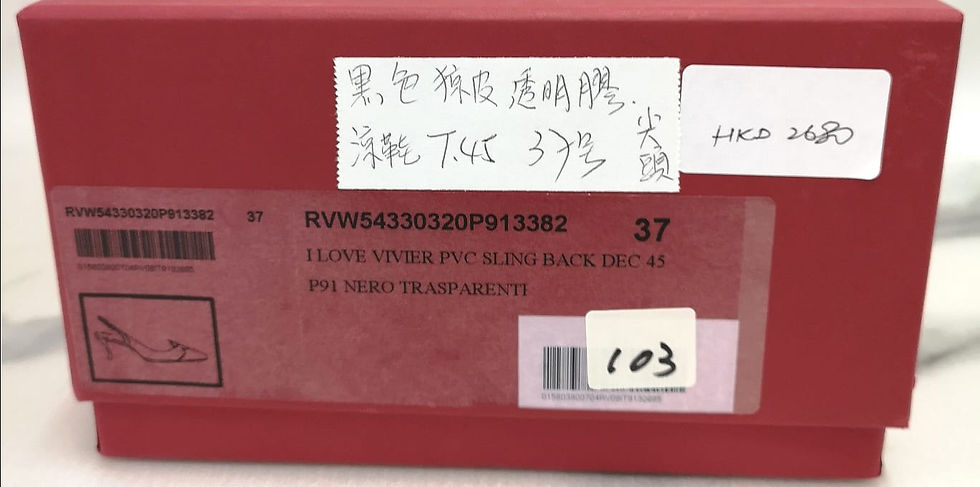 縮圖：RV103  I LOVE VIVIEER PVC SLING BACK DEC 45  (P91 NERO TRASPARENTI)