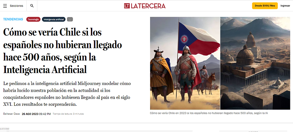 Şili'nin La Tercera gazetesinde yayımlanan "Amerika Keşfedilmemiş Olsaydı?" makalesi