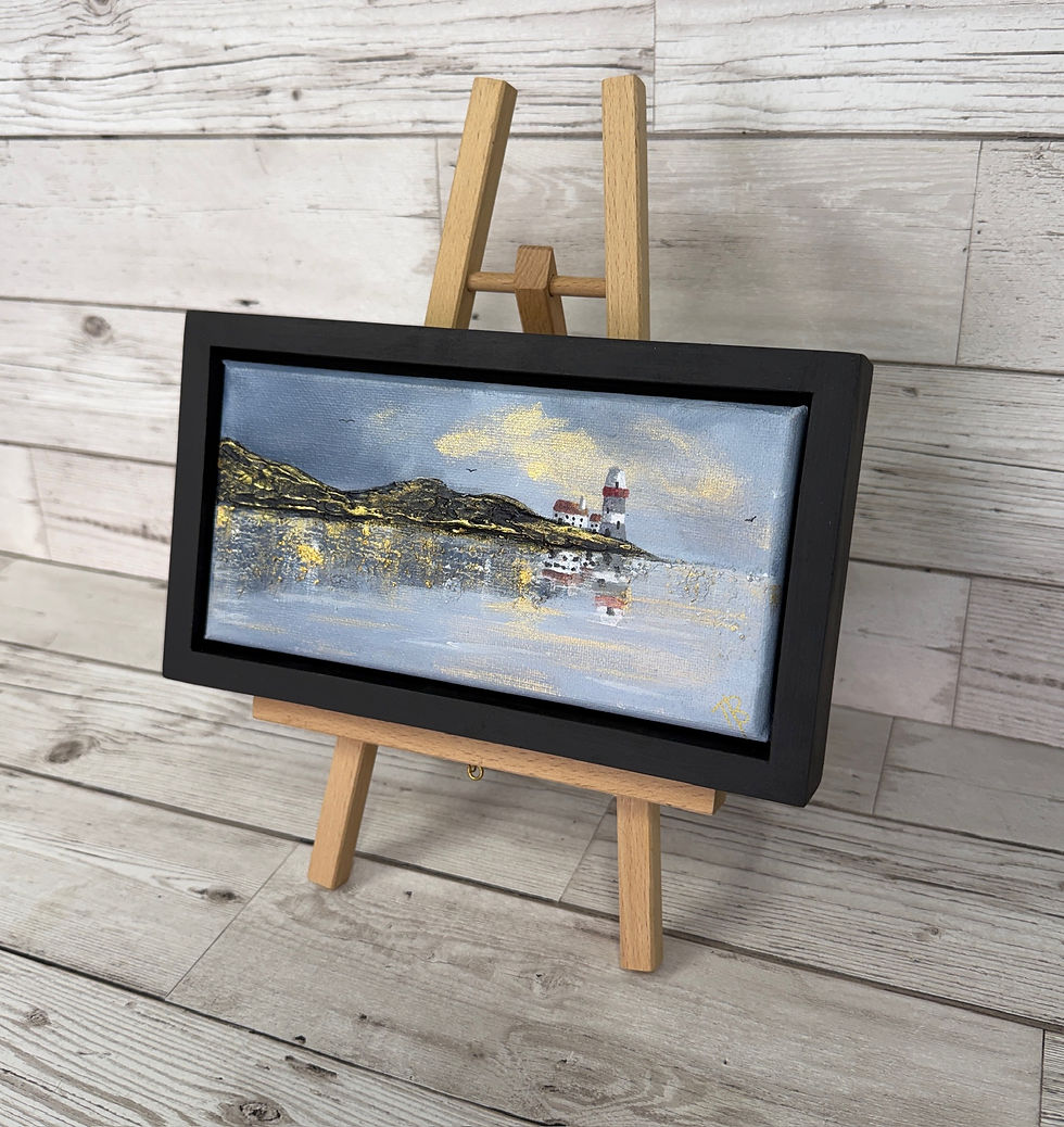 Thumbnail: "Golden whispers" 20x10cm canvas