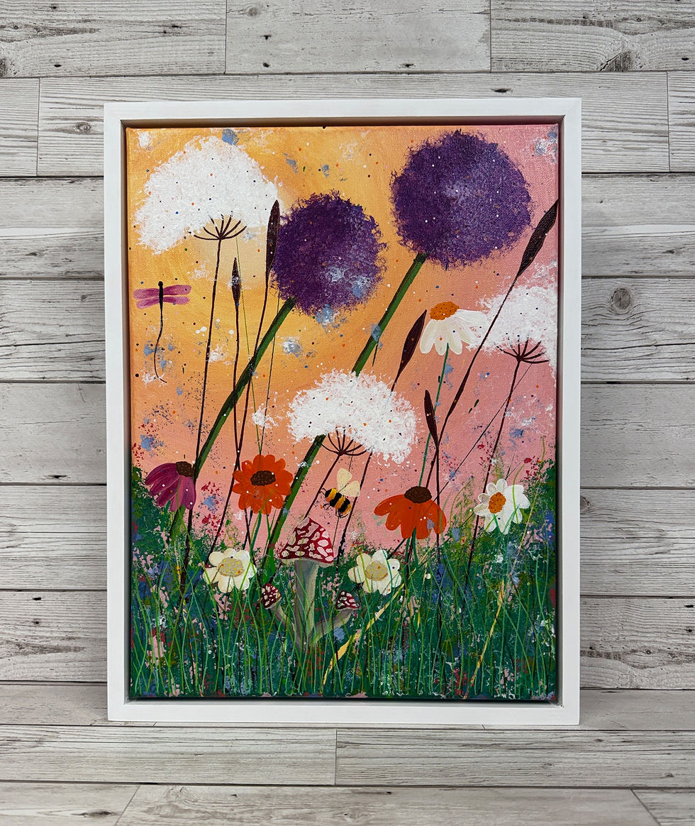 Thumbnail: "A bees paradise" 30x40cm canvas
