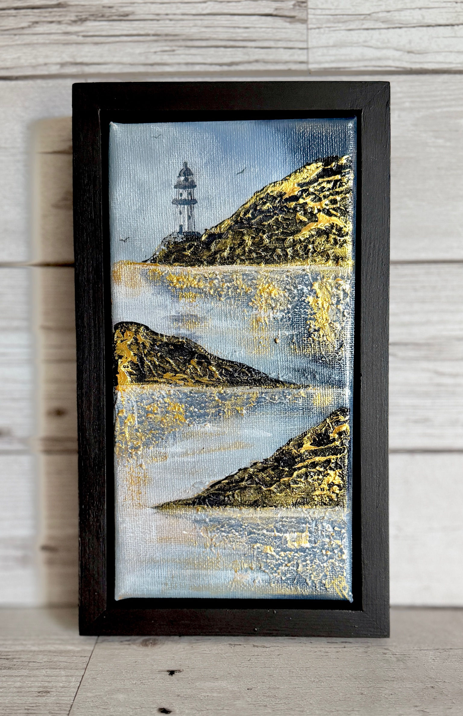 "Coastal Reverie" 10x20cm canvas