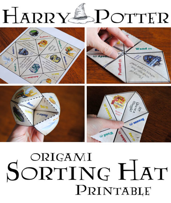 Harry Potter Sorting Hat Fortune Teller Printable harry-potter-sorting-hat-fortune-teller-printable
