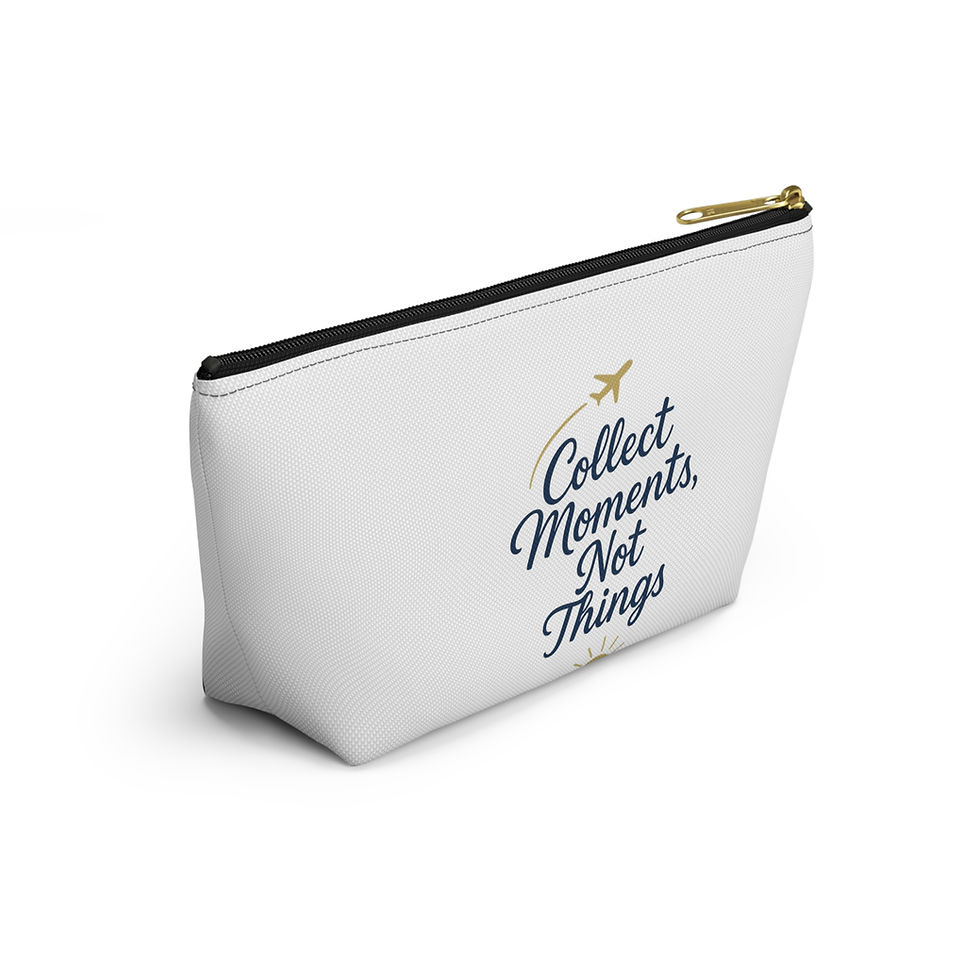 Thumbnail: Accessory Pouch — "Collect Moments, Not Things" Travel Cosmetic Bag
