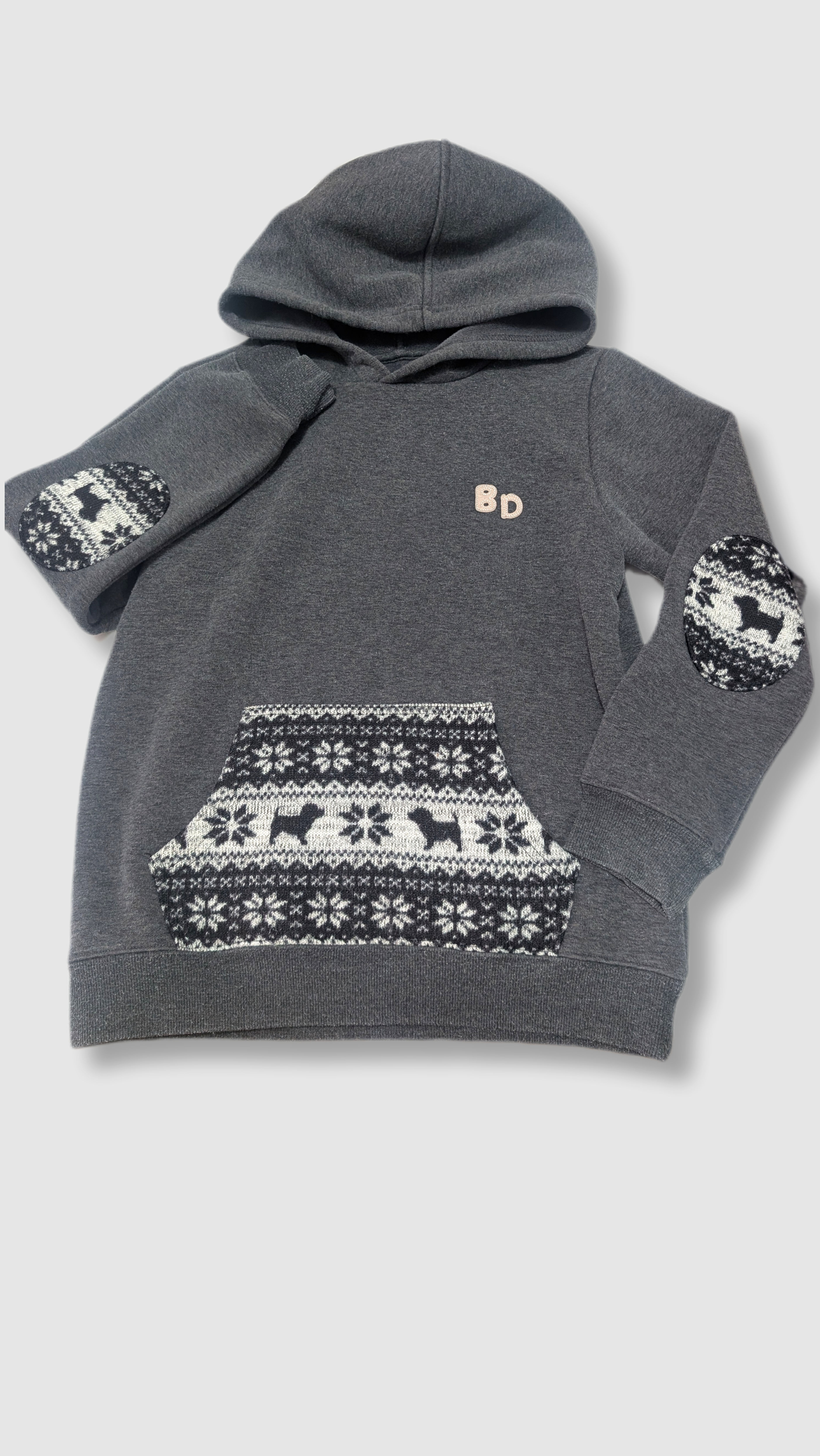 HOODIE 8T BLUE DOG