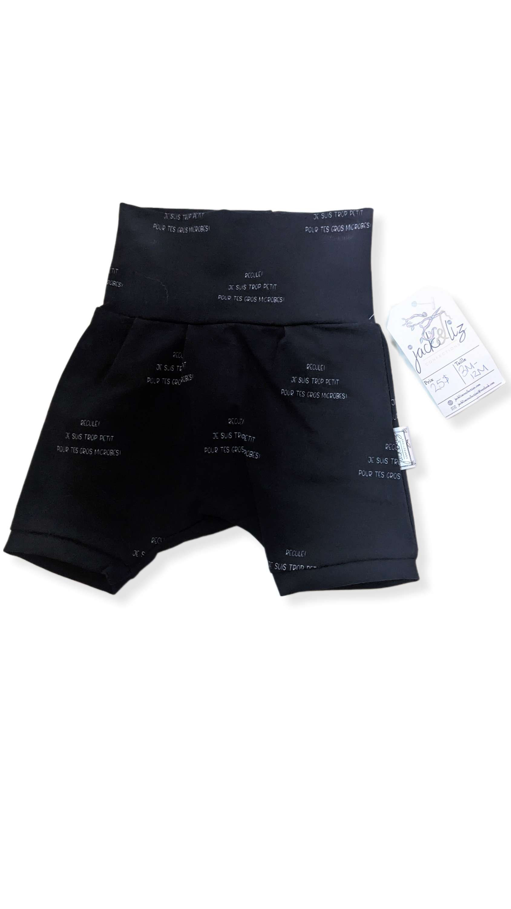 SHORT ÉVOLUTIF 3-12M JACK & LIZ - MICROBES