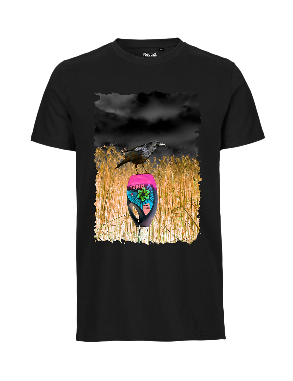 schwarzes Herren Designer T-Shirt - der schwarze Rabe von Cuno Sauerteig