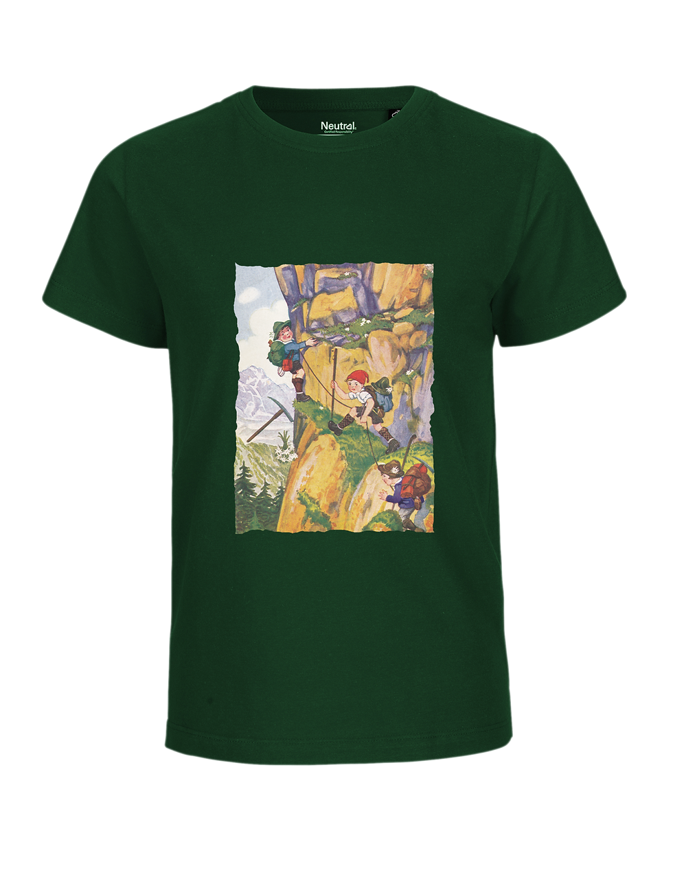 Kinder T-Shirt mit Kinder Motiv - drei junge Bergsteiger
