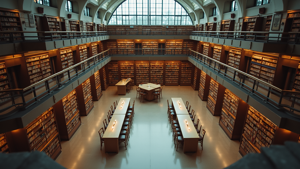 Vue aérienne d'une bibliothèque universitaire en Russie
