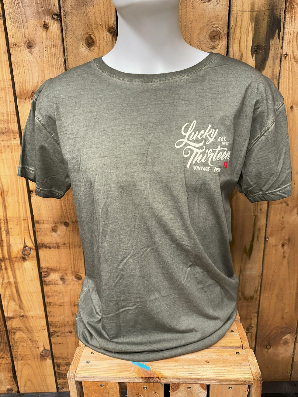 Thumbnail: Lucky 13 Vintage Iron T-shirt -Retro Green