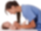 Fysio holding baby's hands