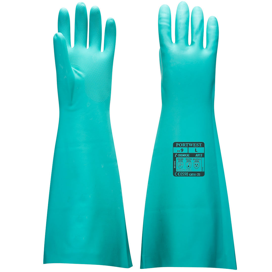 Portwest A813 - Nitril Stulpenhandschuh - grün