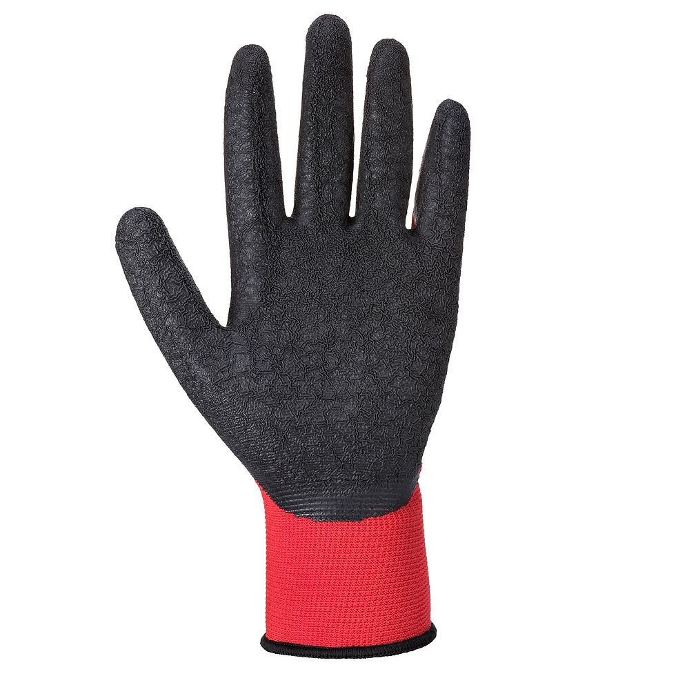 Miniaturbild: Portwest A174 -  Flex Grip Latex Handschuh (rot/schwarz)