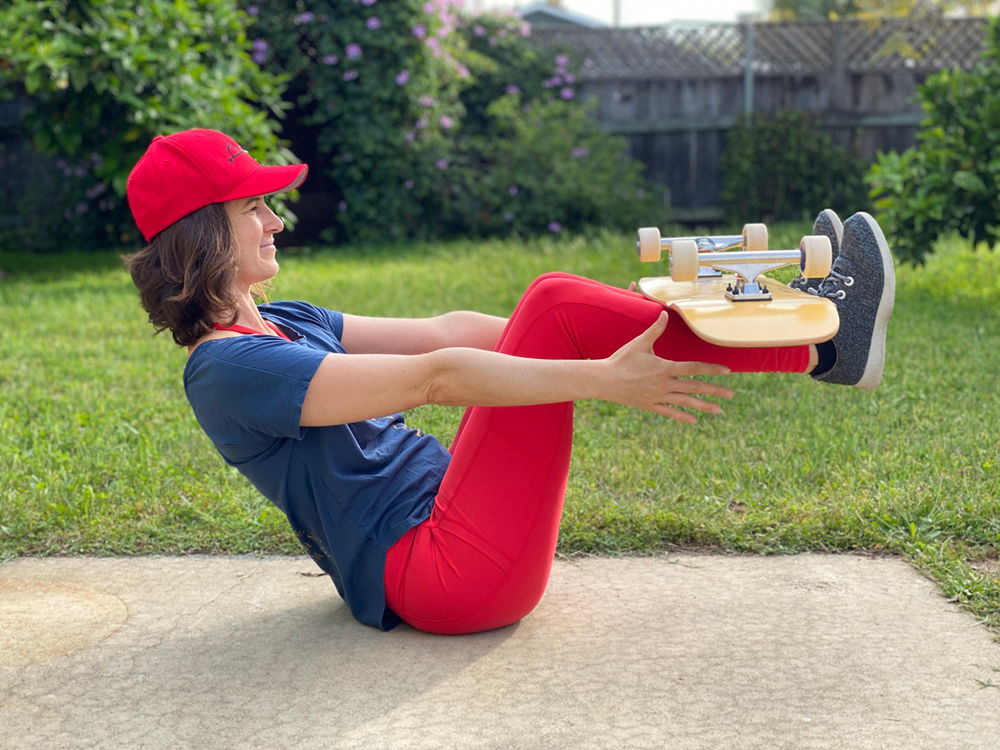 Yoga with a Skateboard