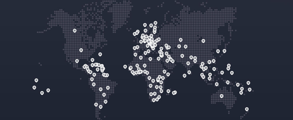 Unetwork global footprint map