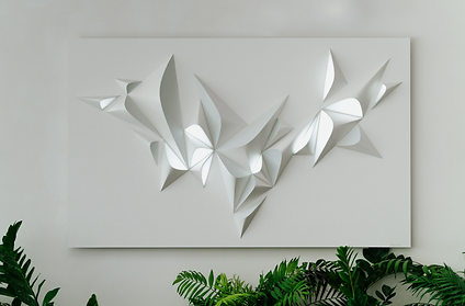 Harmonie (Harmonie Collection, 2025) by Adrien Marcos - Resin, wood, satin white, electronic system - Drift Beach Club Dubai