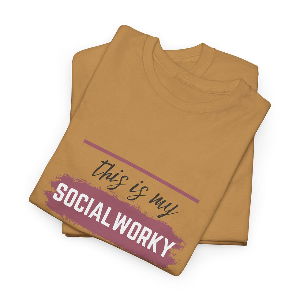 Thumbnail: This Is My Social Worky Unisex Heavy Cotton Tee - Ideal Gift for Social Workers