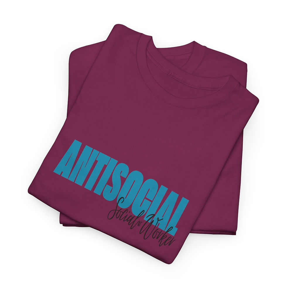 Thumbnail: Antisocial Unisex Heavy Cotton Tee - Casual Comfort Wear for Trendsetters