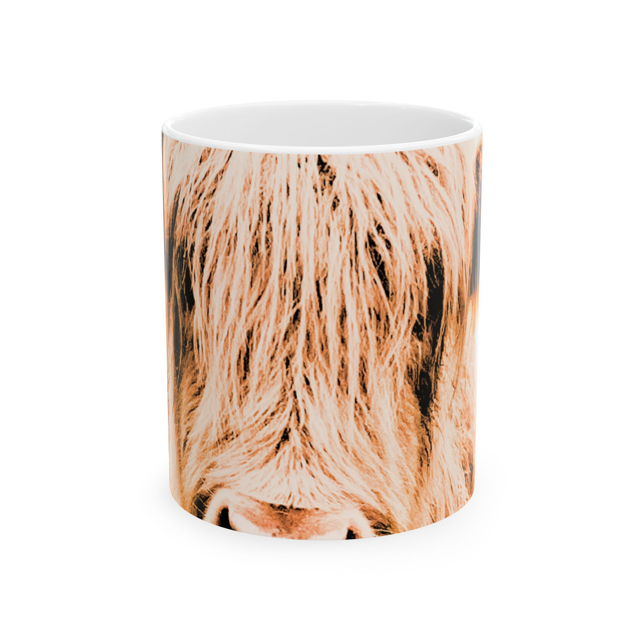 Angus the Fluffy Coo Ceramic Mug, (11oz, 15oz)