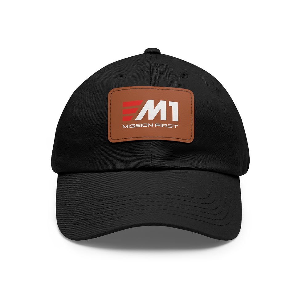 Thumbnail: Mission First Leather Patch Hat - Casual Style Cap 