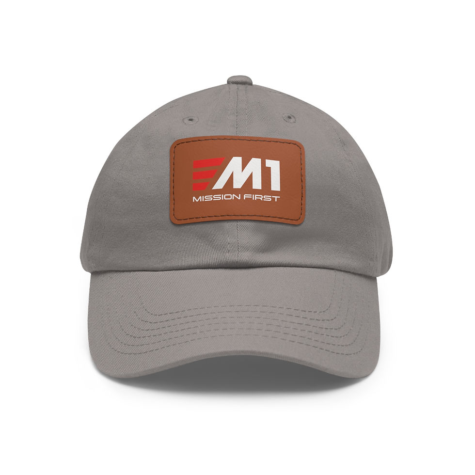 Thumbnail: Mission First Leather Patch Hat - Casual Style Cap 