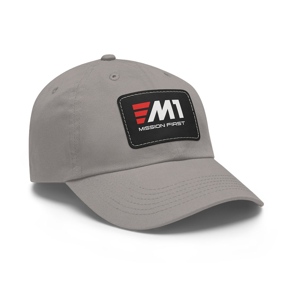 Thumbnail: Mission First Leather Patch Hat - Casual Style Cap 