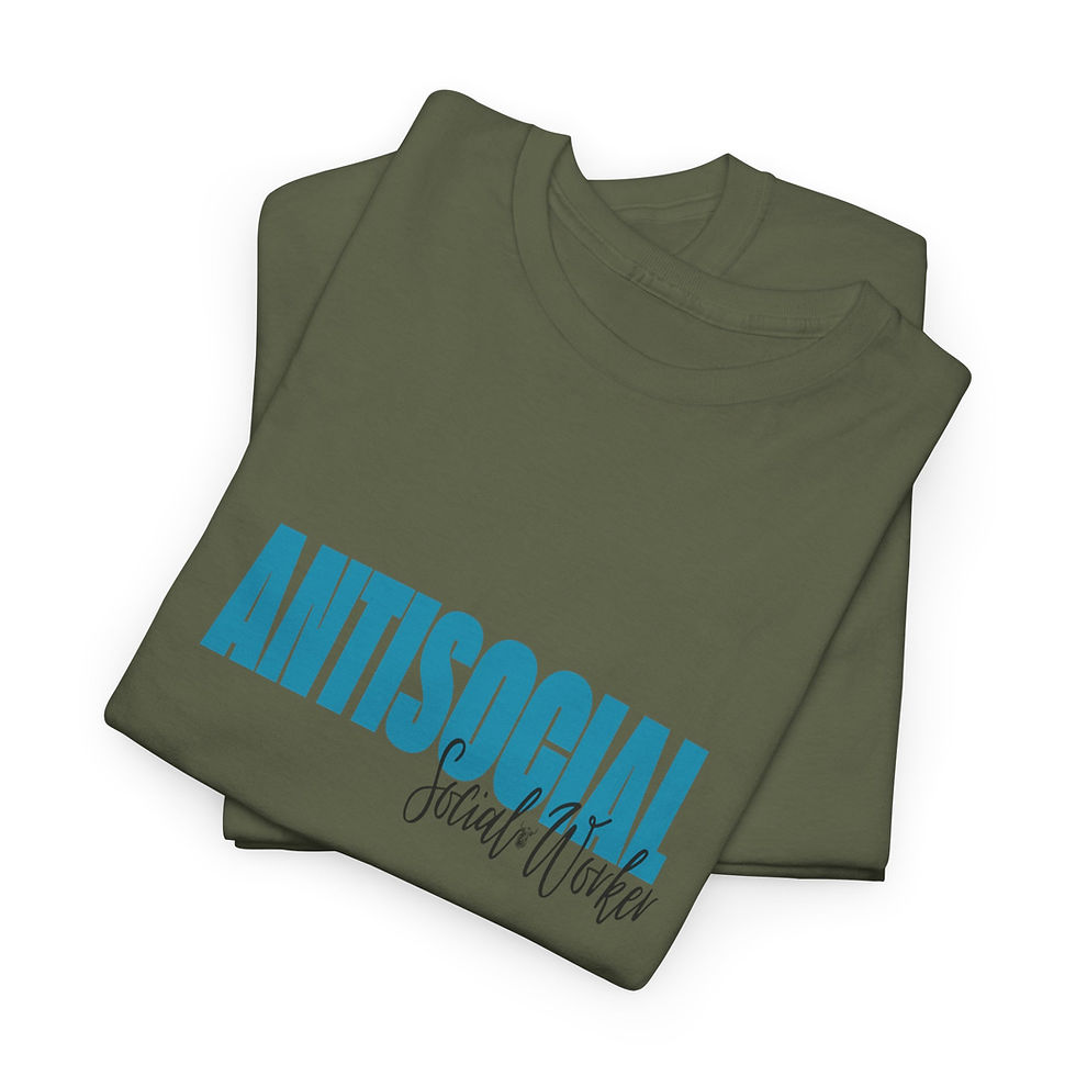 Thumbnail: Antisocial Unisex Heavy Cotton Tee - Casual Comfort Wear for Trendsetters