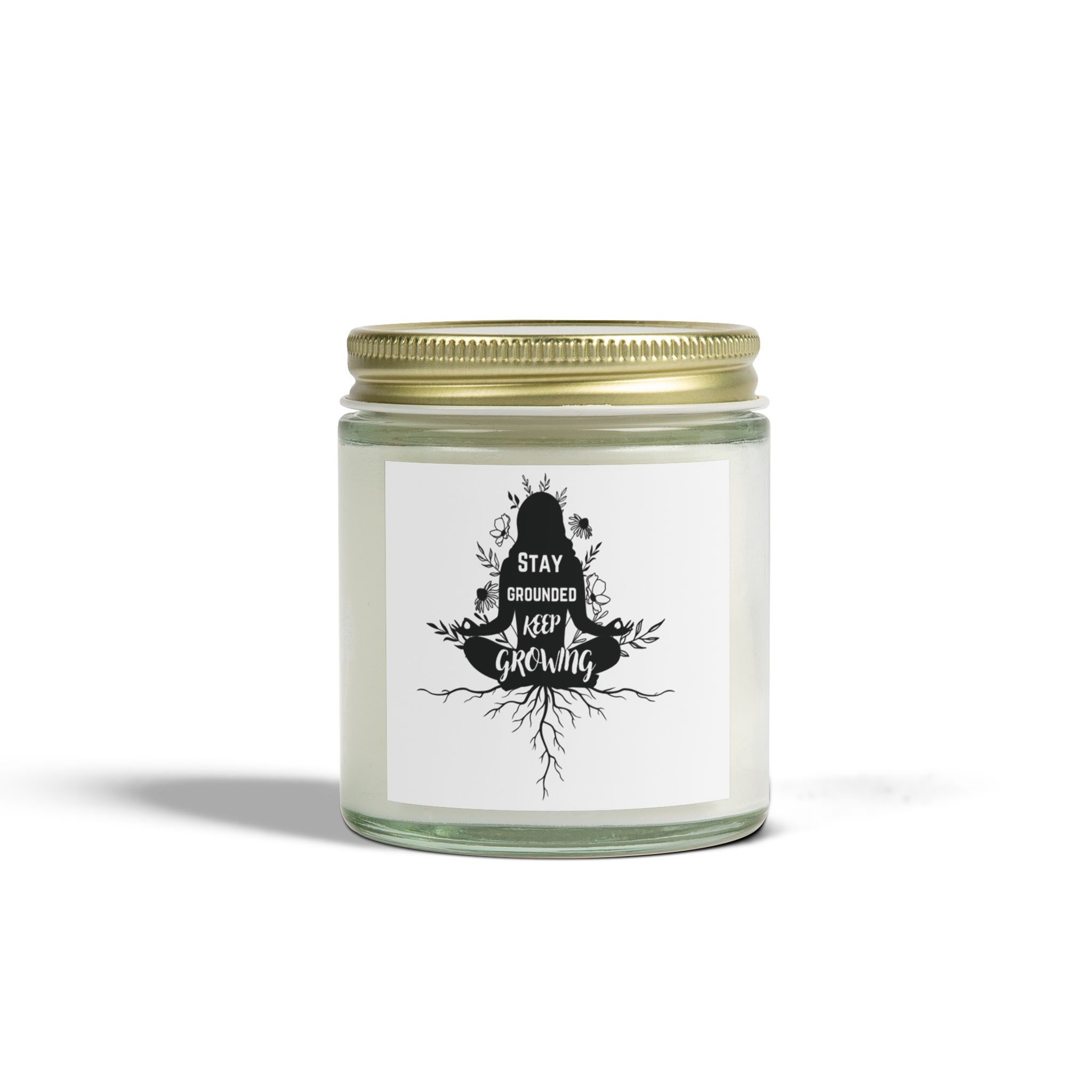 Stay Grounded Scented Candles, Coconut Apricot Wax (4oz, 9oz)