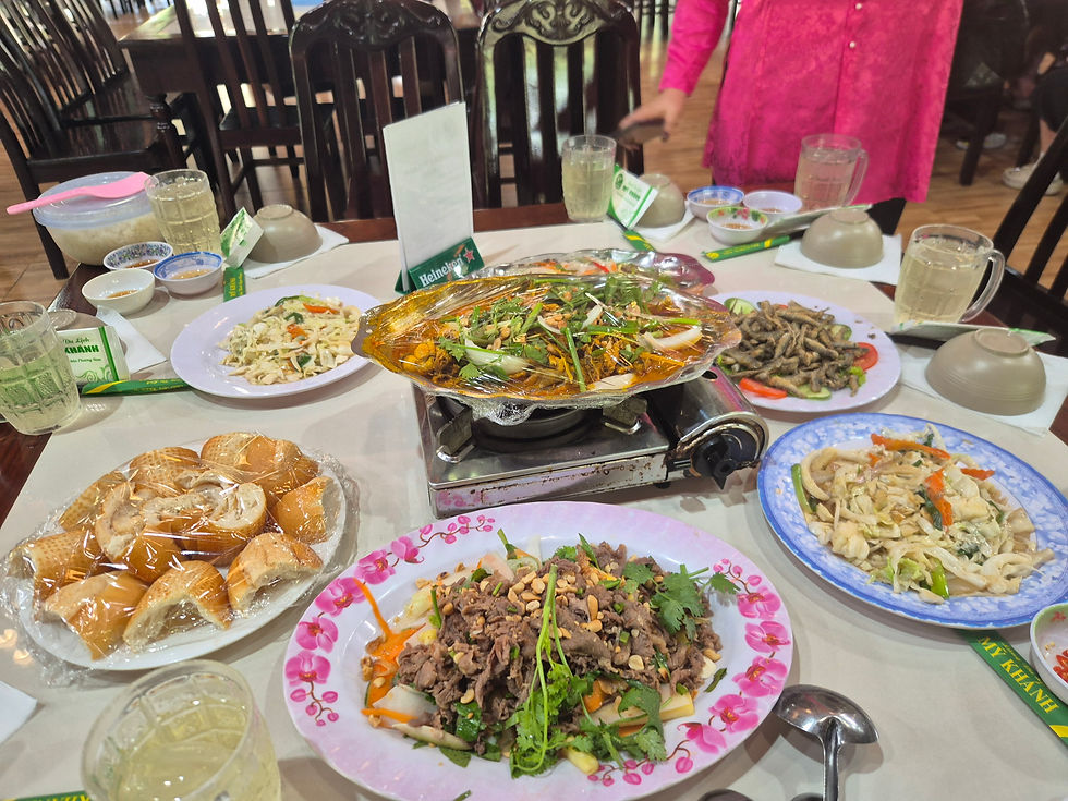 family style dinner in Vietnam