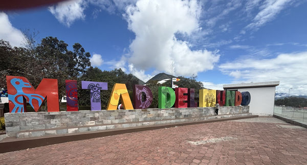 Outside Ciudad Mitad del Mundo sign quito