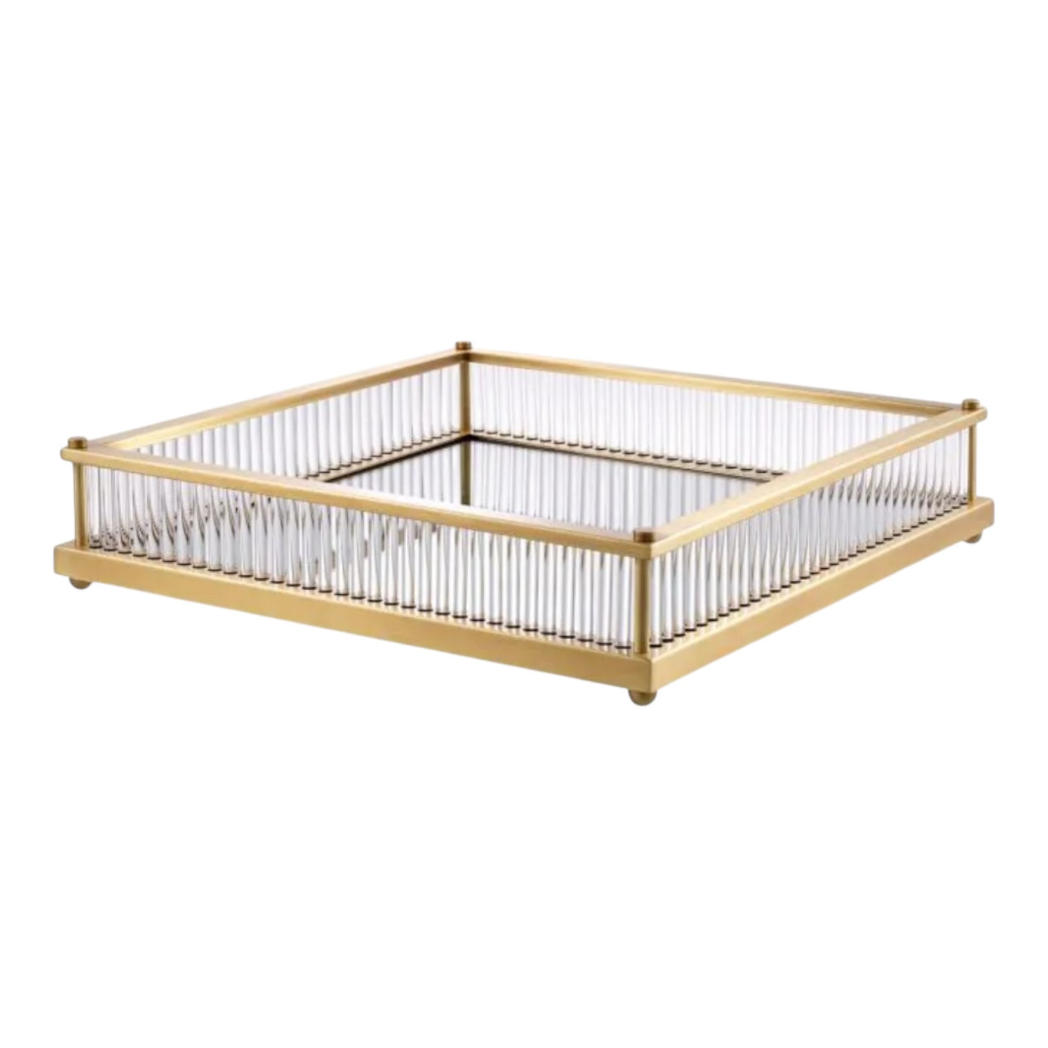 İthal Eskitme Pirinç Limited Tepsi 