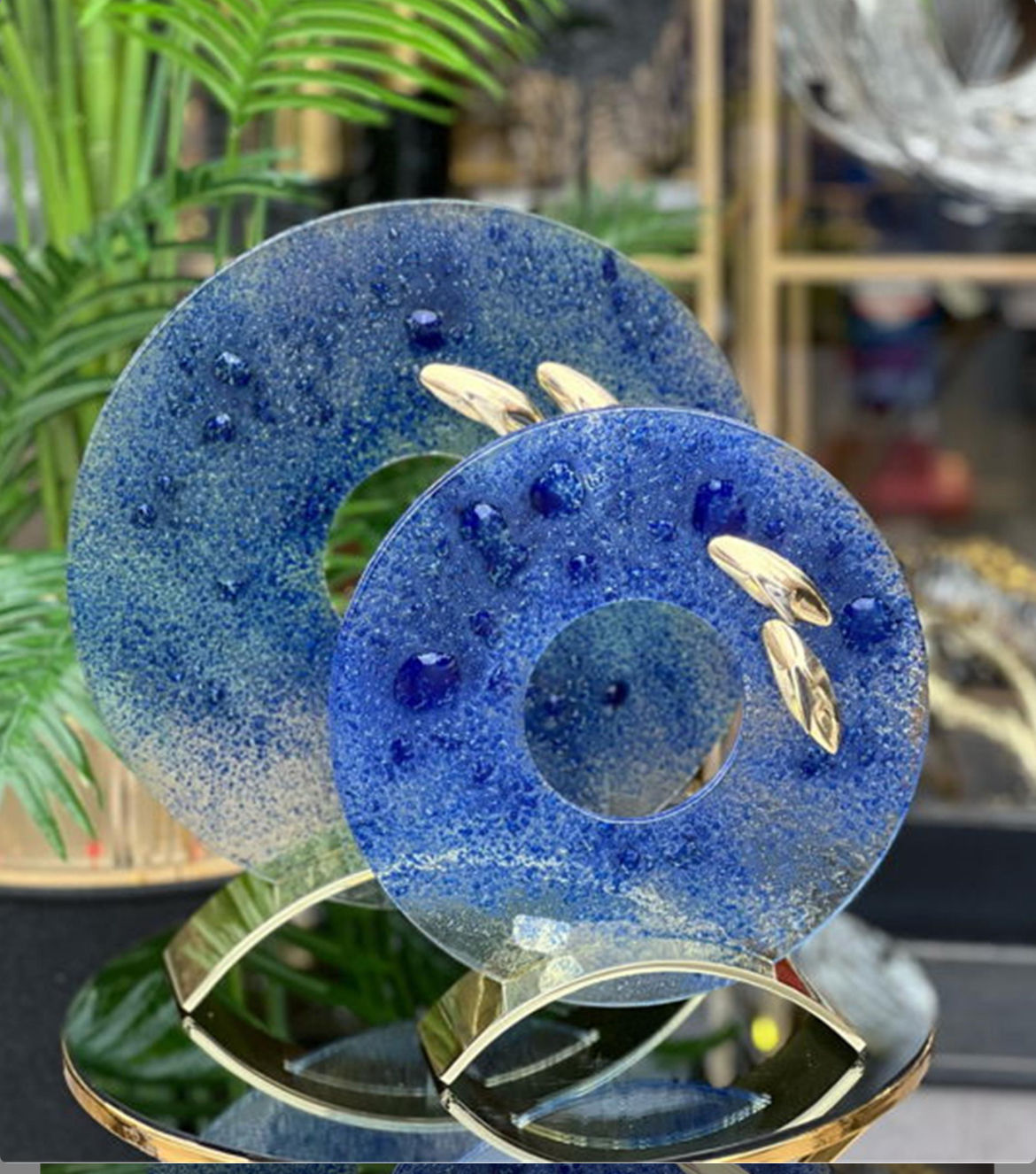 Cam Shark ikili set dekoratif obje 