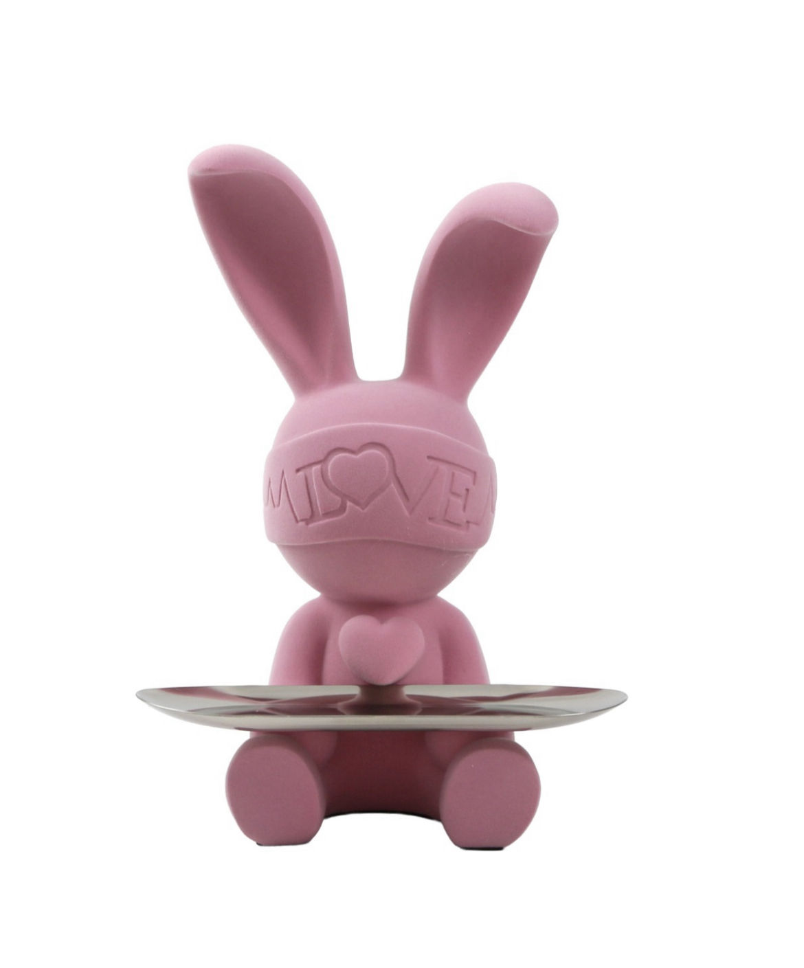 İthal Popart Pembe Tepsili Tavşan Obje