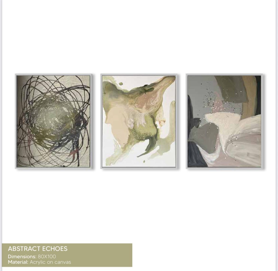 Abstract Echoes Akrilik Tablo