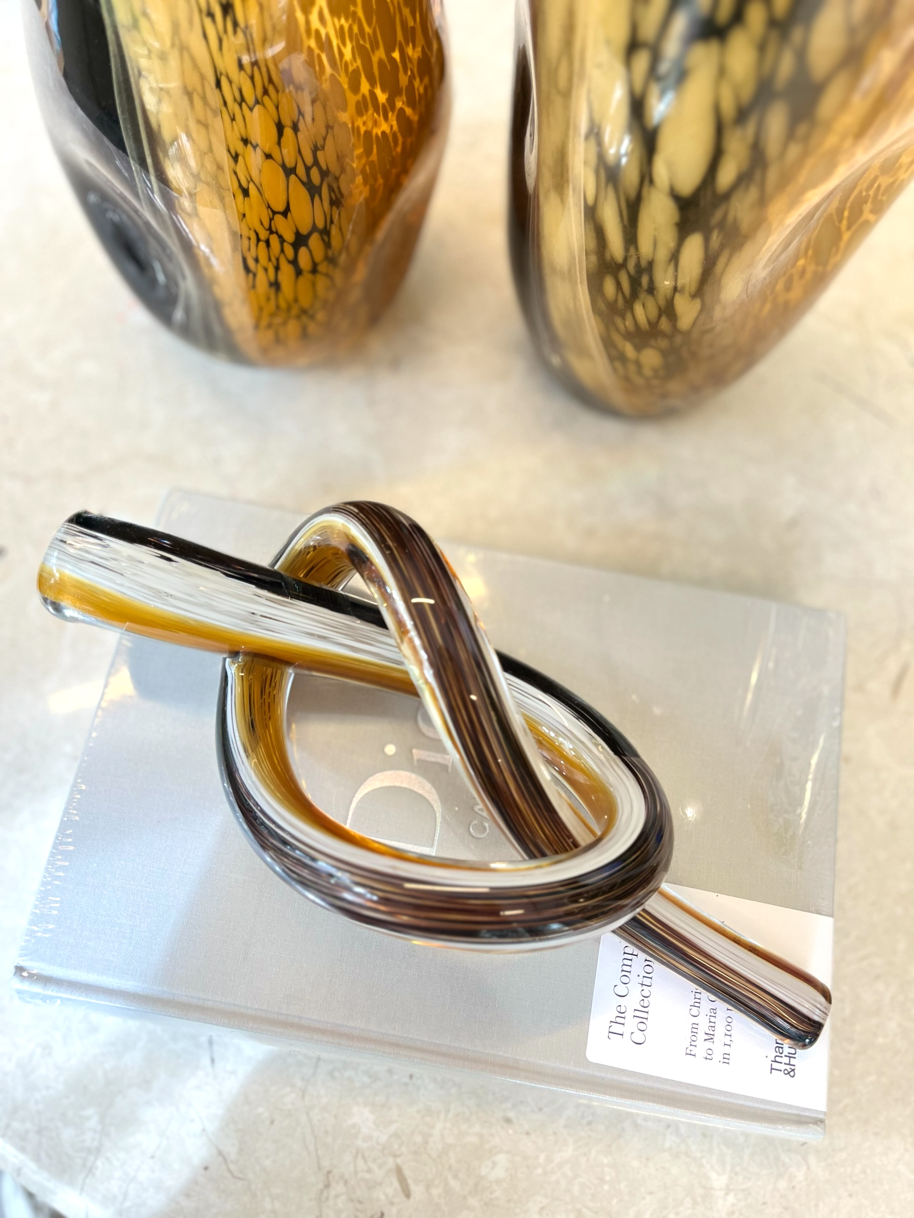 İthal El Yapımı Cam Dekor Obje 