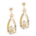 Welsh White Gold Daffodil Teardrop Earrings