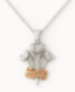 Silver & Welsh Gold Feathers Pendant