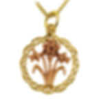 9 Carat Welsh Gold Daffodil Pendant